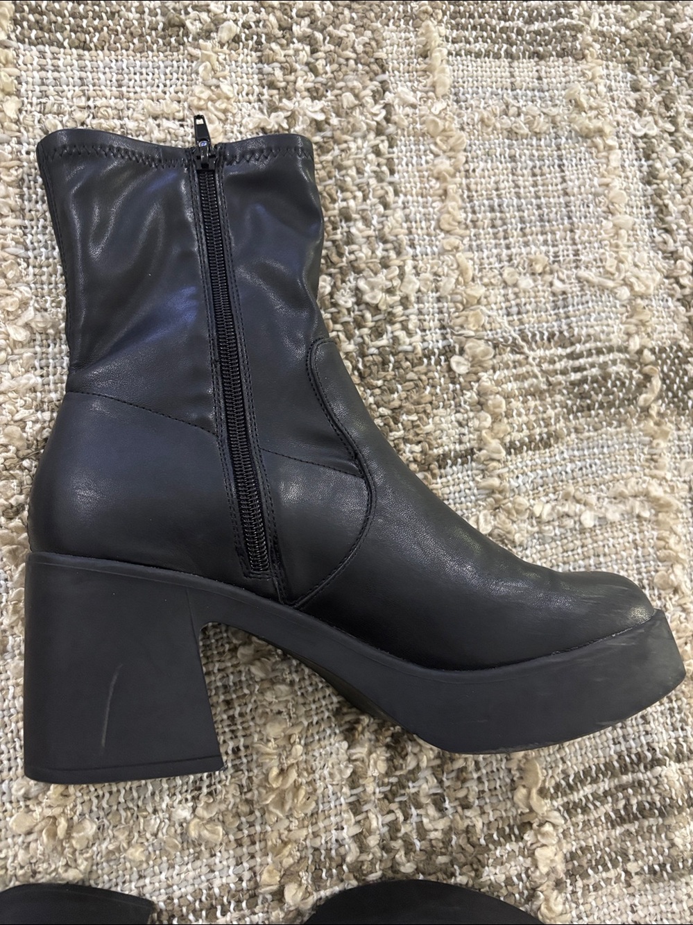 Steve Medden Women's Black Platform Ankle Boots Size 8 - Picture 12 of 15